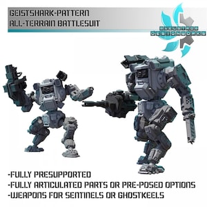 Geistshark-Pattern All Terrain Battlesuit - Sci fi/Modern - Modular - Magnet Ready