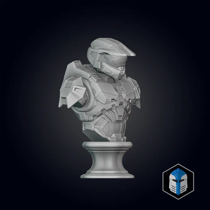 Master Chief Bust Halo 3d Printed Etsy