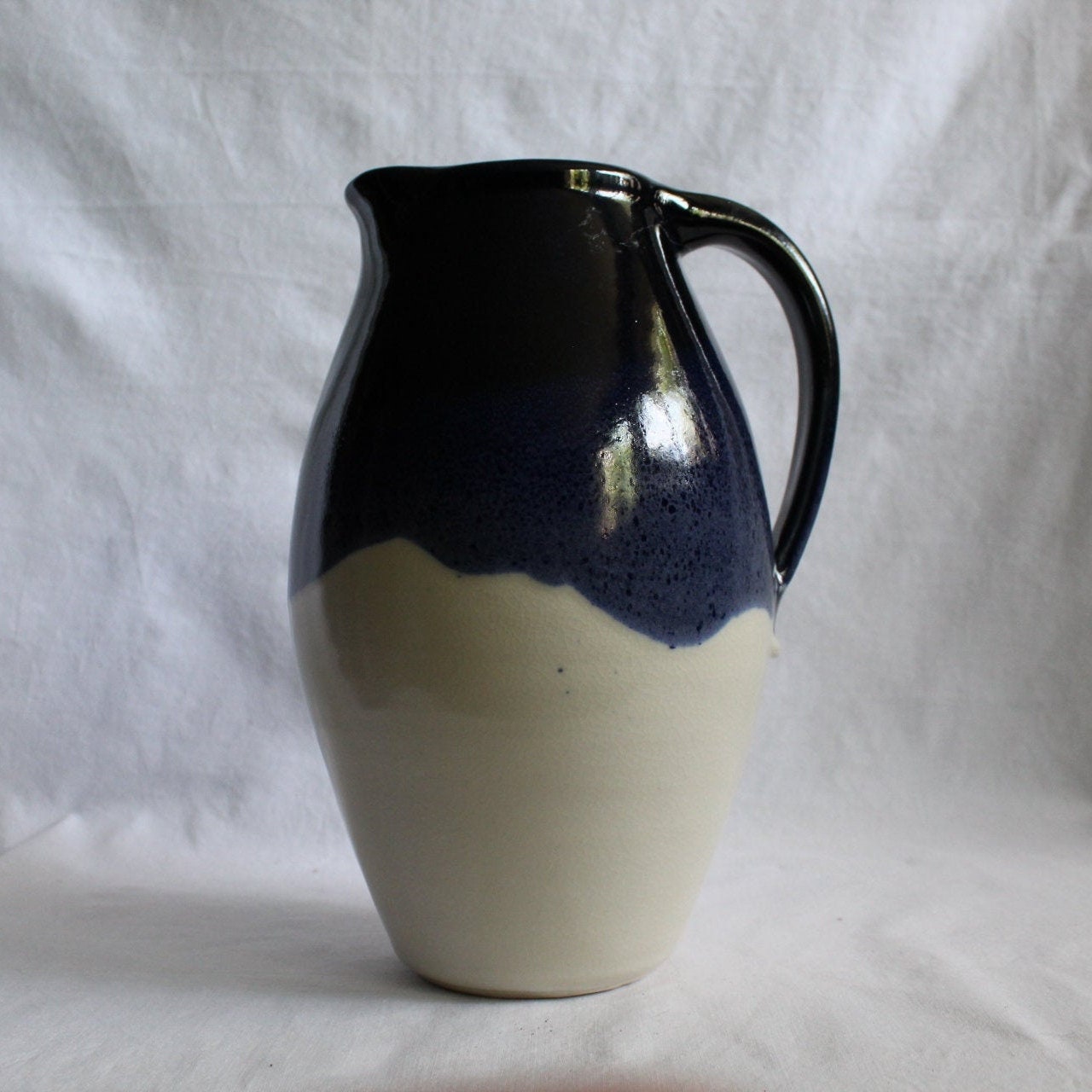 Handmade Ceramic dual colored Jug Etsy