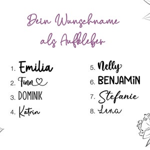Namensaufkleber personalisiert |  Aufkleber Name | Sticker | Aufkleber Hochstuhl | Gläser | Beschriftung