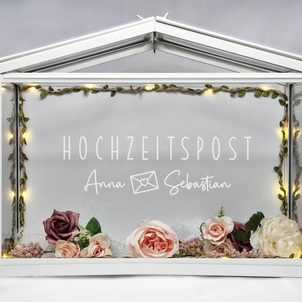 Aufkleber für Hochzeitspost | DIY Dekoration | Kartenbox Aufkleber | personalisiert