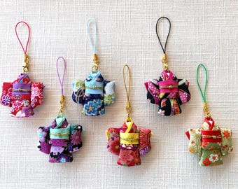 Handmade Kawaii Kimono Charm: Japanese Ornament