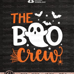 The Boo Crew Svg, Png, Matching Family Halloween Shirt Svg, Kids Spooky Happy Halloween Shirt, Cute Funny Halloween Svg Files for Cricut