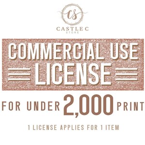 Commercial Use License Under 2000 Print for CastleCStore