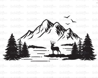 Free Free 76 Deer Mountain Silhouette Svg SVG PNG EPS DXF File