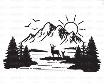 Free Free 245 Mountain Sunset Svg SVG PNG EPS DXF File