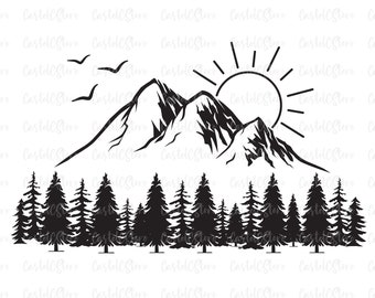 Free Free 193 Mountain Sunset Svg SVG PNG EPS DXF File