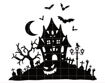 Halloween Castle SVG Castle Clipart Castle Silhouettle SVG - Etsy
