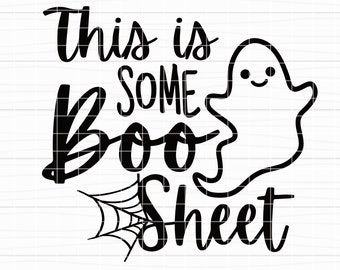 Oh Sheet Ghost Cute Halloween Funny Hand Lettering SVG PNG Digital Cut File Iron on Transfer Sublimation Design Waterslide Printed Decal