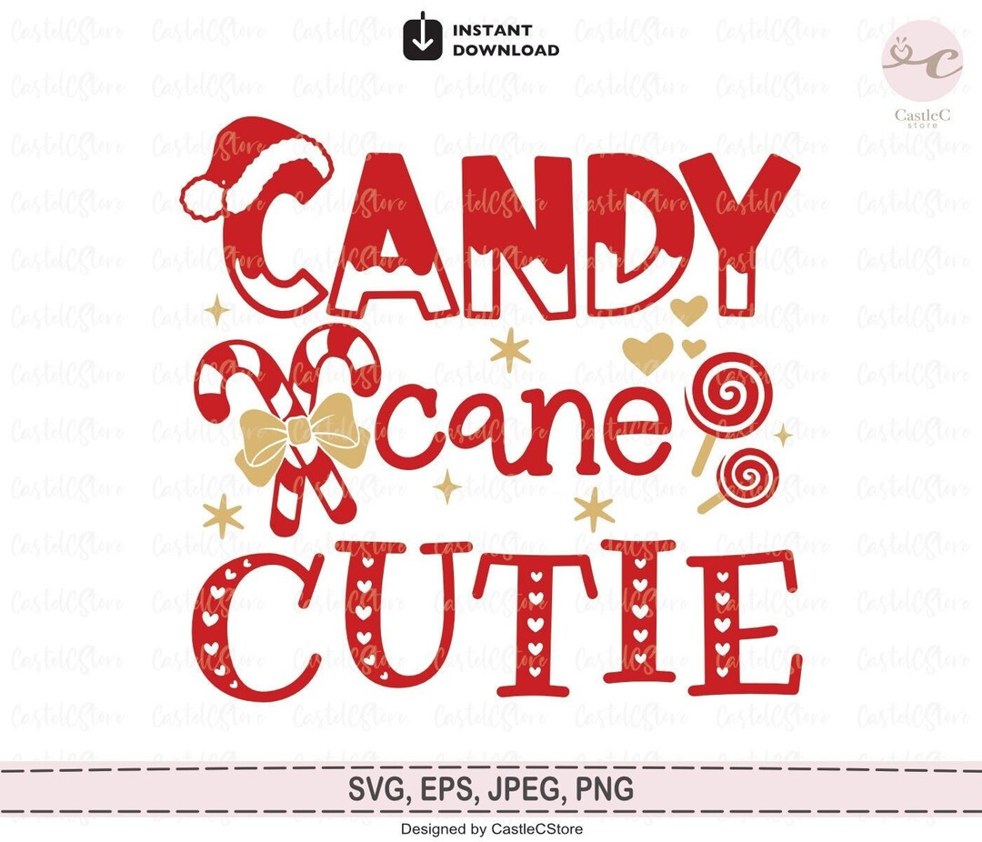 Candy Cane Cutie Svg, Christmas Svg, Png, Candy Cane Svg, Merry