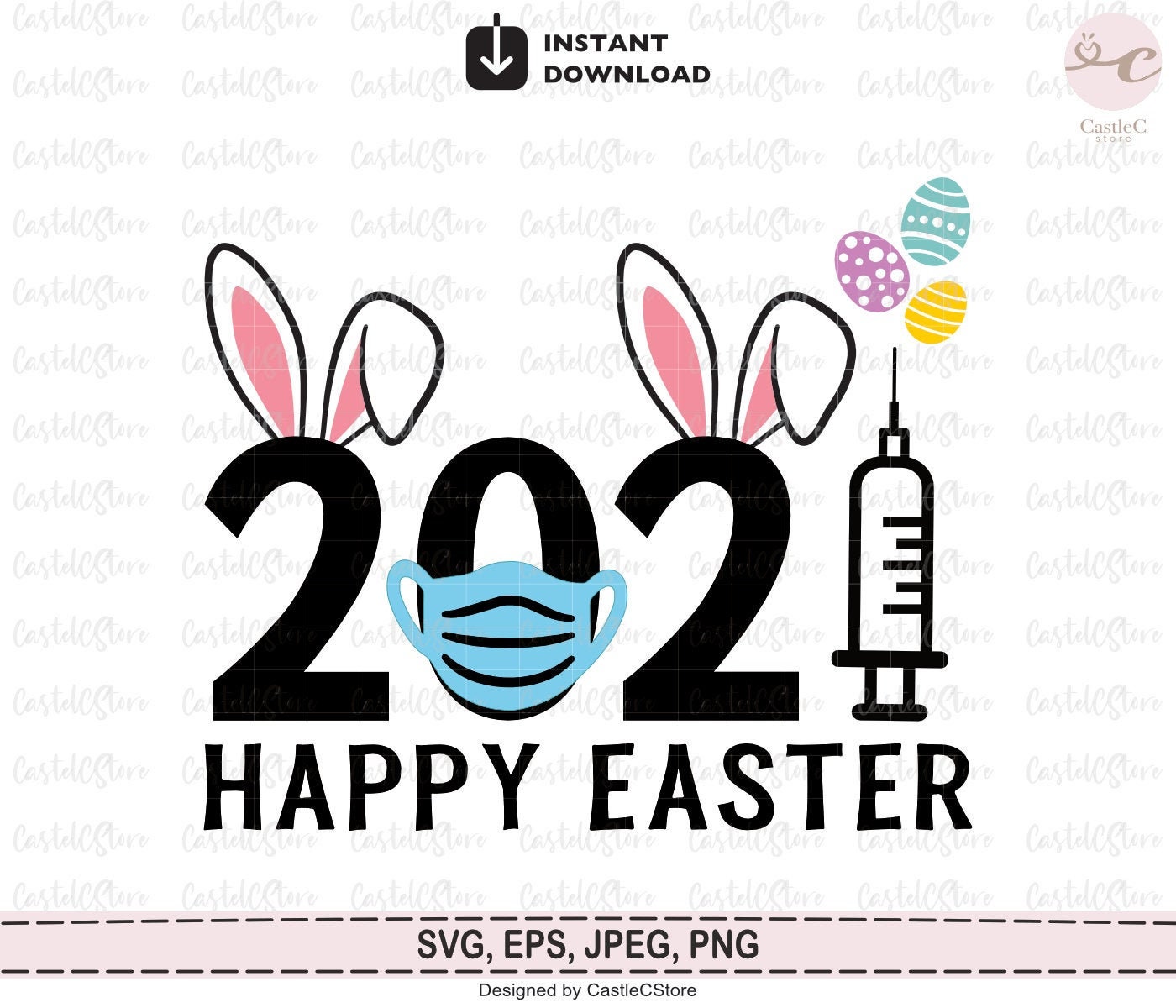 Download Happy Easter 2021 Svg Easter Quarantine 2021 Svg Etsy