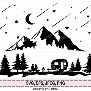 Mountain svg, Mountain and Forest svg, Camping Outdoors Adventure svg, Pine Trees svg, Hunting svg, Mountain And Tree Camping Svg, Png
