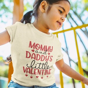 Mommy and Daddy's Little Valentine Svg, Kids Valentines Day Svg ...