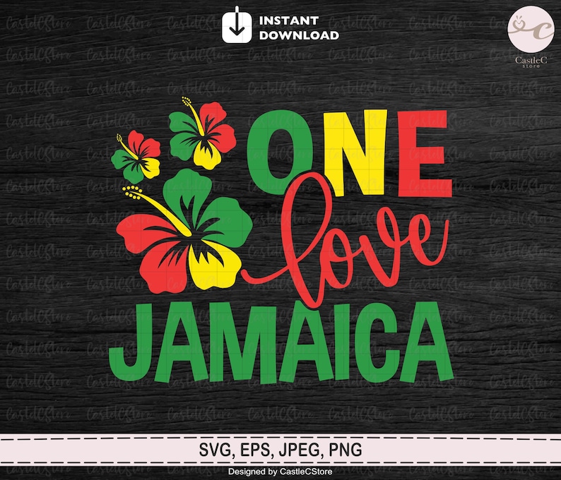 One Love Jamaica SVG Jamaican Vacation Gift Love Jamaica Etsy