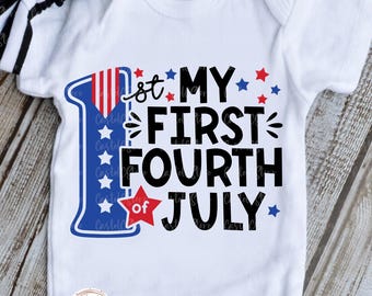 My First Fourth of July Svg, My 1st 4th of July Svg, 4th of July Svg, Patriotic Svg, Independence Day Png, American Baby Boy Girl Shirt Svg