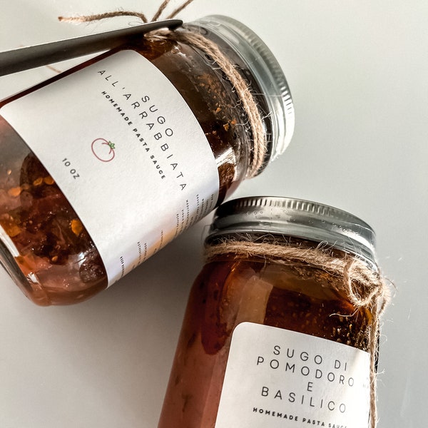 Spaghetti Sauce Gift Set - Fresh Homemade Pasta Sauces - Pick Two Italian Food Gift Set - Delicious Tomato Sauce Selection