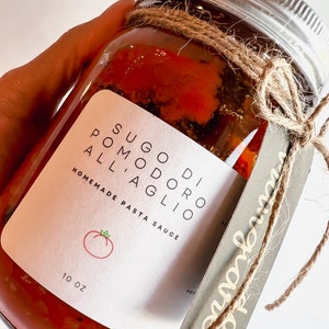 Homemade Pasta Sauce - Artisan Tomato & Garlic, Traditional Spaghetti Sauce, Preservative-Free, Perfect Gift for Pasta Lovers