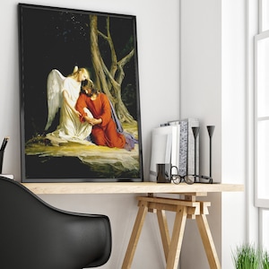 Jesus Christ Poster, Jesus Christ Print, Jesus Painting, Jesus Wall Art, Jesus Christ Portrait, Jesus Picture, Christian Art, Christian Gift