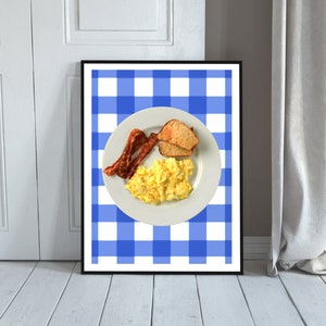 Ron Swanson Breakfast Poster, Parks and Recreation Print, Funny Kitchen Wall Art, Dining Room Decor, Printable Wall Art, Digital Download