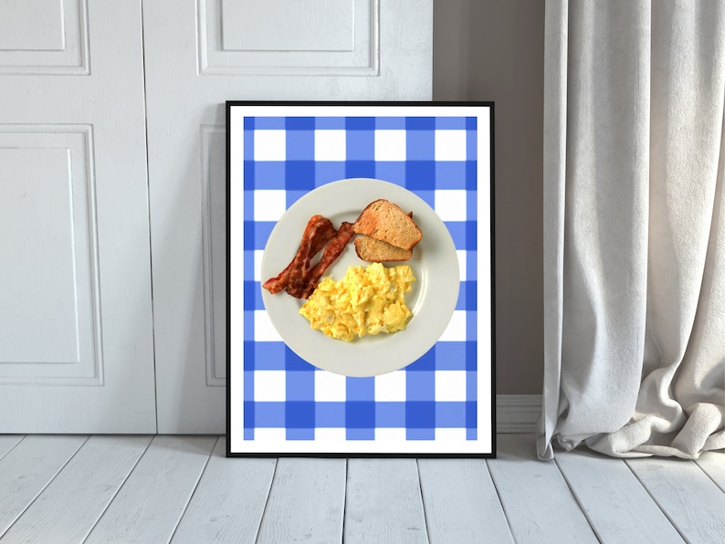 Ron Swanson Breakfast Poster, Parks and Recreation Print, Funny Kitchen Wall Art, Dining Room Decor, Printable Wall Art, Digital Download