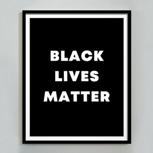 Black Lives Matter Poster, Fine Art Print, BLM, African American Wall Art, Black History Month, Protest Poster, Printable, Digital Download