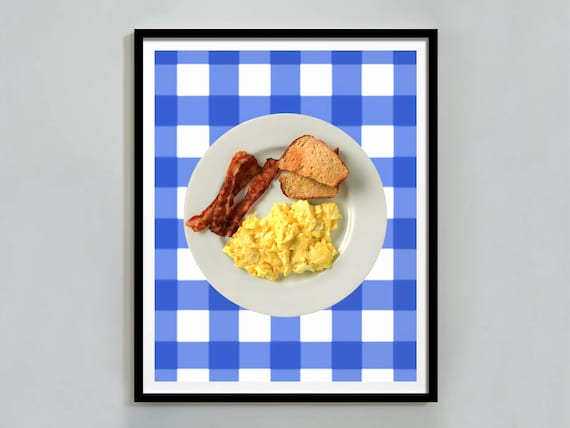 Ron Swanson Breakfast Poster, Parks and Recreation Print, Funny Kitchen Wall Art, Dining Room Decor, Printable Wall Art, Digital Download