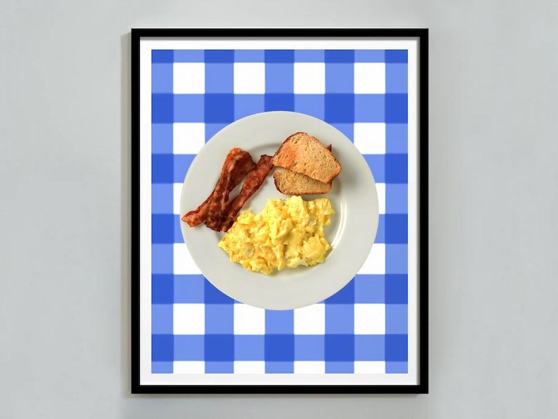Ron Swanson Breakfast Poster, Parks and Recreation Print, Funny Kitchen Wall Art, Dining Room Decor, Printable Wall Art, Digital Download