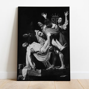 The Entombment Of Christ, Caravaggio Print, Digital Art Print, Printable Wall Art, Jesus Christ, Vintage Decor, Antique Painting, Christian