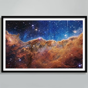 James Webb Telescope Cosmic Cliff&#39;s Print Nasa Space Poster Vintage Photo Aesthetic Room Decor Digital Download Vintage Printable Wall Art