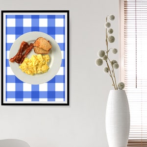 Ron Swanson Breakfast Poster, Parks and Recreation Print, Funny Kitchen Wall Art, Dining Room Decor, Printable Wall Art, Digital Download