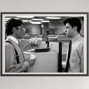 Retro Büro Space Film Poster, lustige Büro Wandkunst, 90er Jahre Vintage Komödie Film, Home Office Dekor, druckbare Wandkunst, digitaler Download
