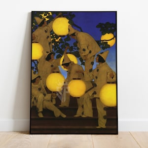 Maxfield Parrish Art Print, The Lantern Bearers, Antique Famous Painting, Vintage Wall Art, Digital Art Poster, Printable Wall Art