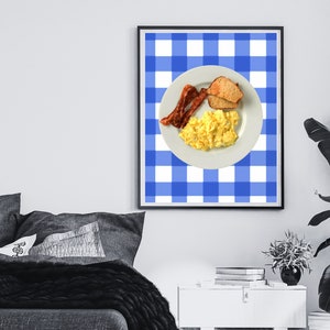 Ron Swanson Breakfast Poster, Parks and Recreation Print, Funny Kitchen Wall Art, Dining Room Decor, Printable Wall Art, Digital Download