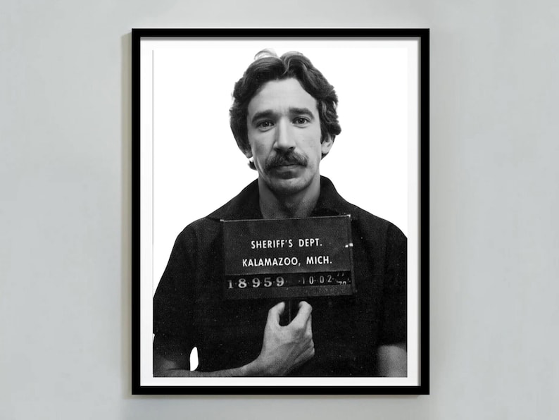 Vintage Mugshot Poster, Black and White Canvas Print, Mugshot Wall Art ...
