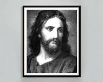 Jesus Christ Poster, Jesus Picture, Jesus Christ Print, Jesus Painting, Jesus Christ Portrait, Christ Photo, Christian Gift, Jesus Wall Art
