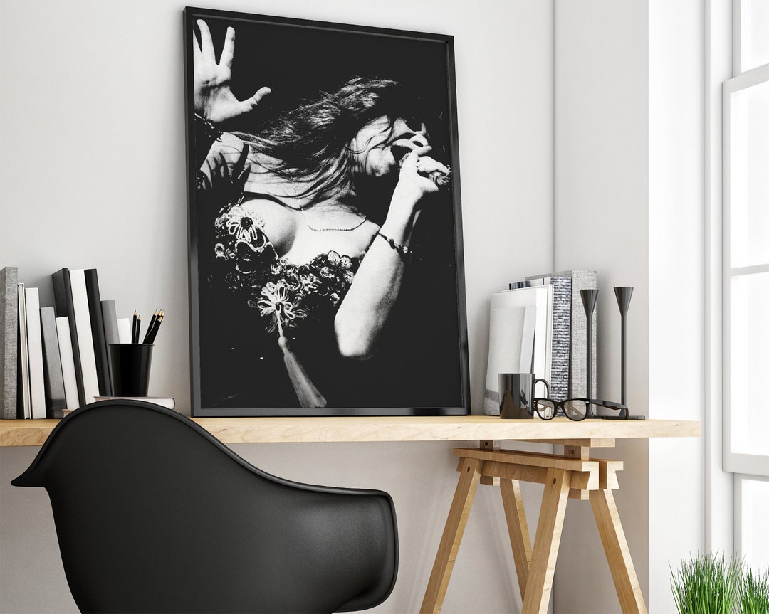 Janis Joplin Print, Black and White, Janis Joplin Poster, Feminist Wall ...