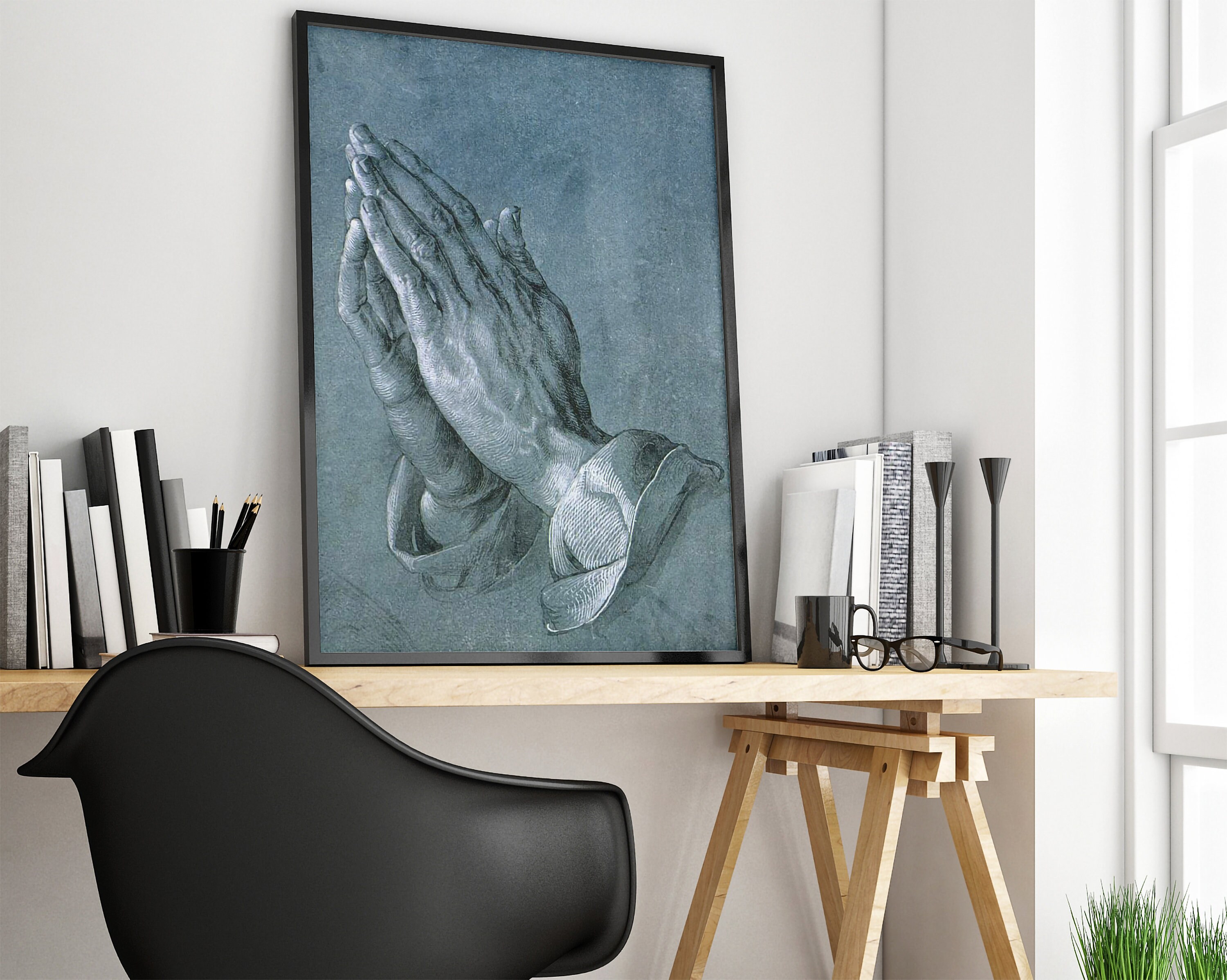 Albrecht Durer Print, Praying Hands, Fine Art Print, Christian Wall Art, Famous Original Painting, Religious Wall Art, Art Nouveau Poster