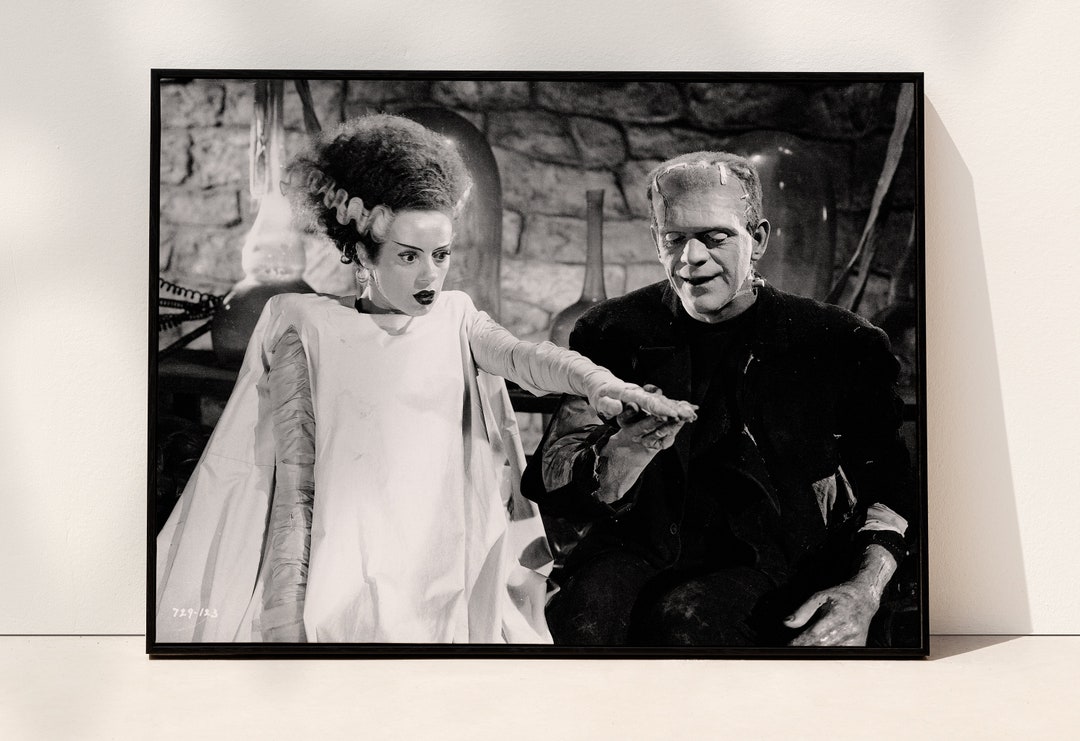 Bride of Frankenstein Print, Scary Movie Poster, Frankenstein Decor ...