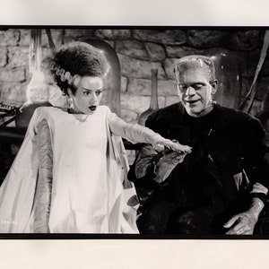 Bride Of Frankenstein Print, Scary Movie Poster, Frankenstein Decor, Halloween Print, Frankenstein Monster, Vintage Movie Poster, Wall Decor