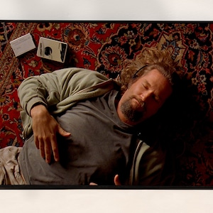 Big Lebowski Movie Poster, The Dude Print, Funny Home Decor, Printable Wall Art, Funny Print, Tv Show Poster, Comedy Movie, Digital Download
