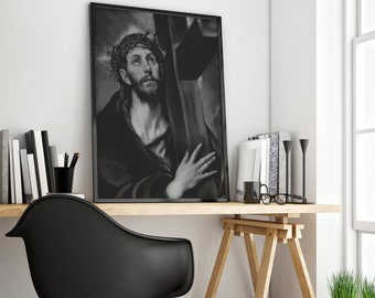 Jesus Christ Poster, Jesus Christ Print, Jesus Painting, Jesus Christ Portrait, Jesus Picture, Christian Art, Christian Gift, Jesus Wall Art