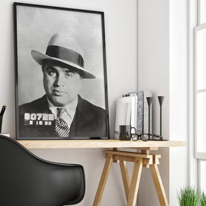 Al Capone Poster, Al Capone Print, Celebrity Mugshot, Mugshot Poster, Art Prints, Jail Poster, Al Capone, Wall Art, Mugshot Print