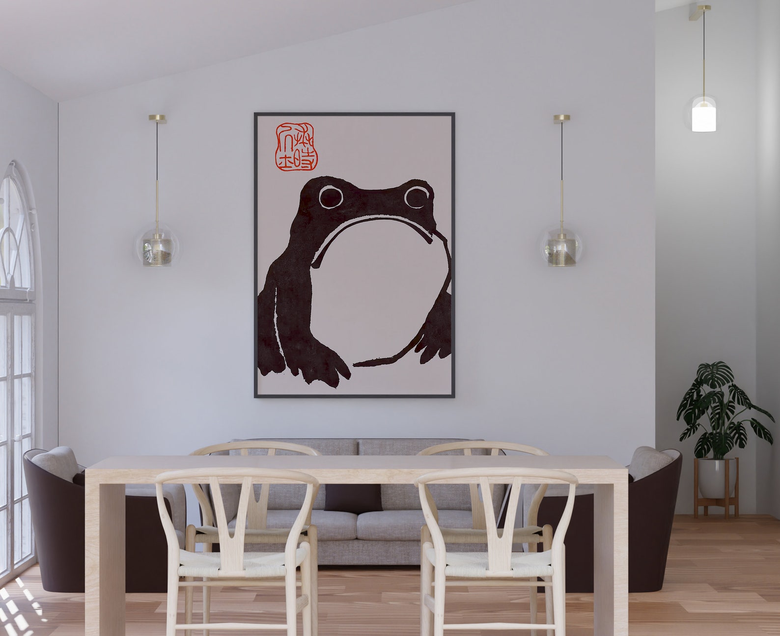 Matsumoto Hoji Frog Art Print, Japanese Wall Art, Funny Animal Poster ...