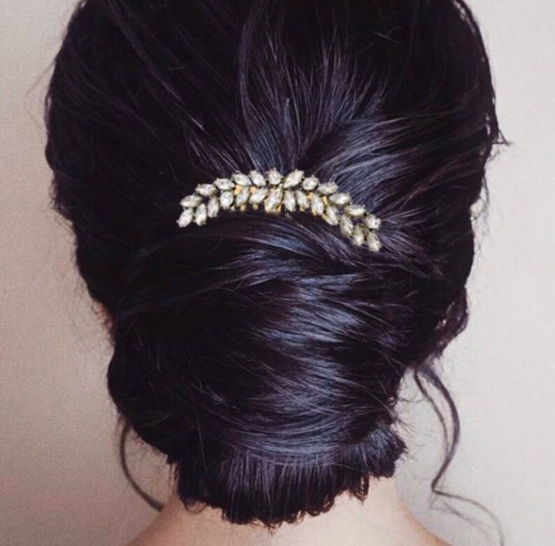 Crystal /'Calypso/' Hair Comb Delicate Beautiful Crystal Comb Boho Gold Bridal Hair Comb FREE SHIPPING London Design