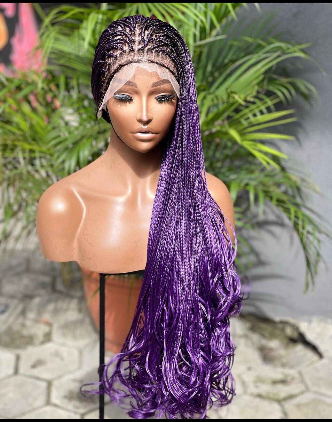 Luxury Braided Wig Spanish Curl Braid Wig Etsy