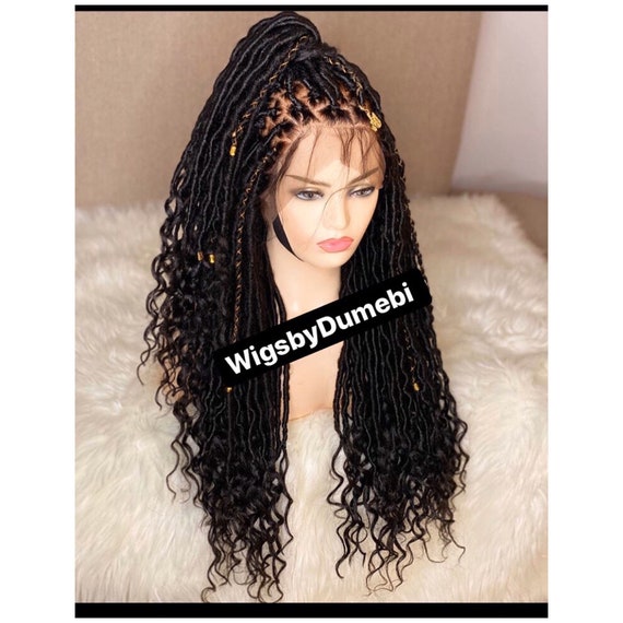 Peluca trenzada de diosa para mujeres negras, trenzas Cornrow Boho, trenzas  frontales de encaje Trenzas caja Trenzas tribales Rasta Perruqu, locs  falsos -  España