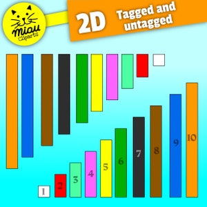 CUISENAIRE RODS CLIPART Printable and Digital Use | Etsy