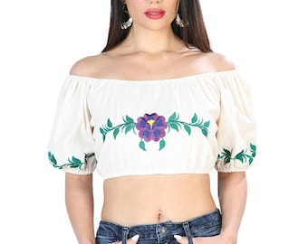 Mexican Embroidered Artisanal Blouse - Blusa Artesanal Bordada
