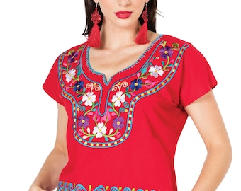 Mexican Embroidered Artisanal Blouse - Blusa Artesanal Bordada