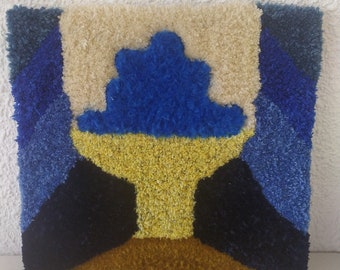 Decoración del hogar, Tapiz, Colgante de pared con mechones a mano